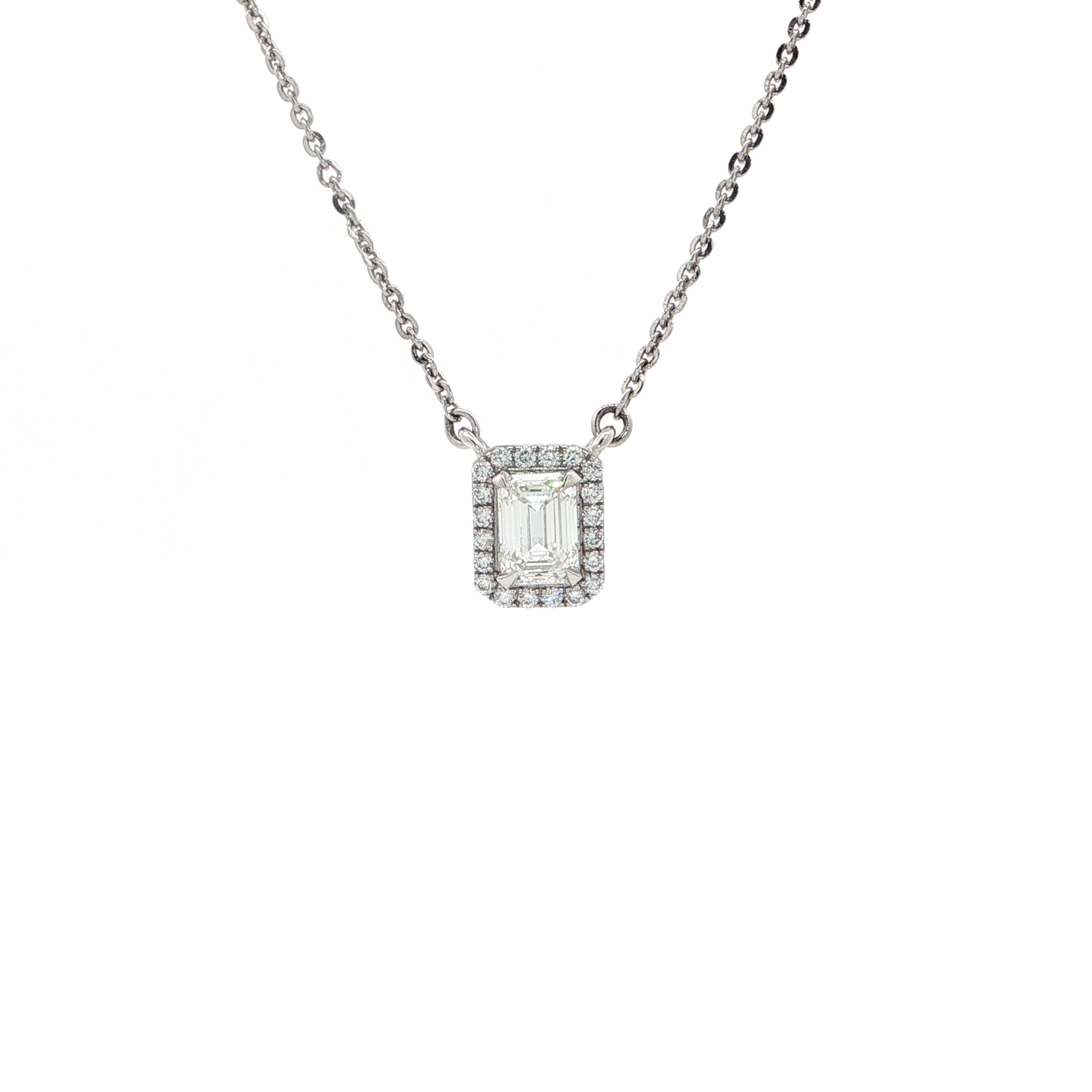 Emerald Diamond Pendant Necklace(1)