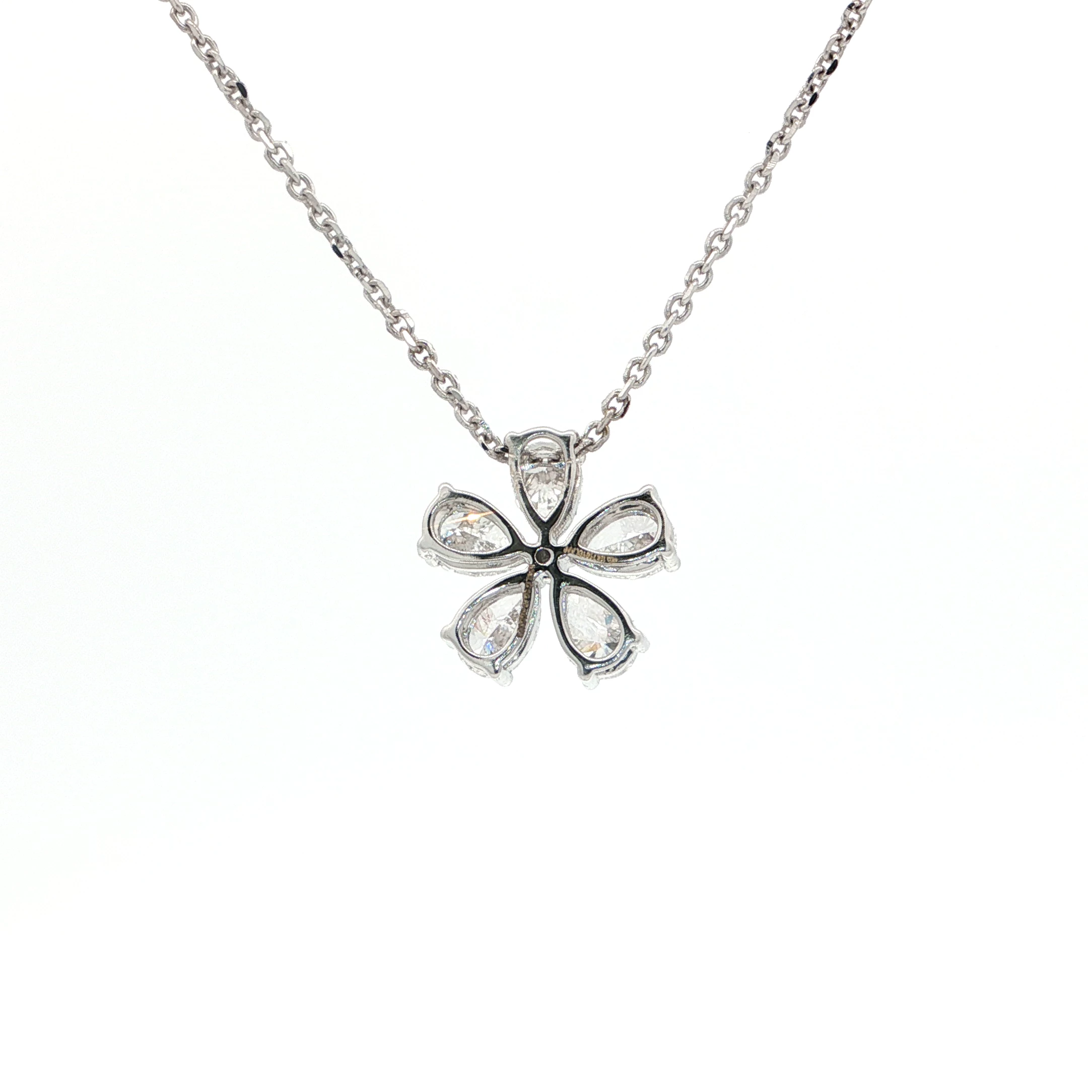 Floral Diamond Pendant Necklace