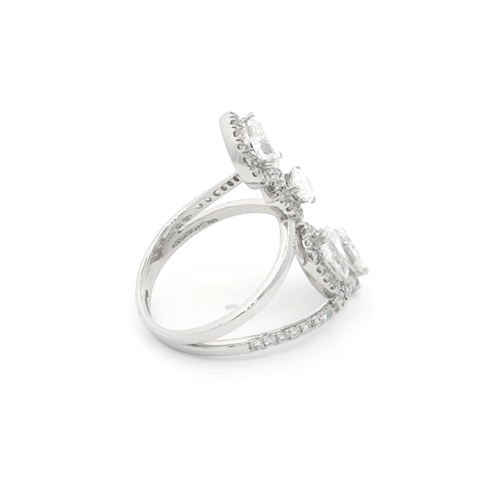 Foliage Pear Diamond Ring