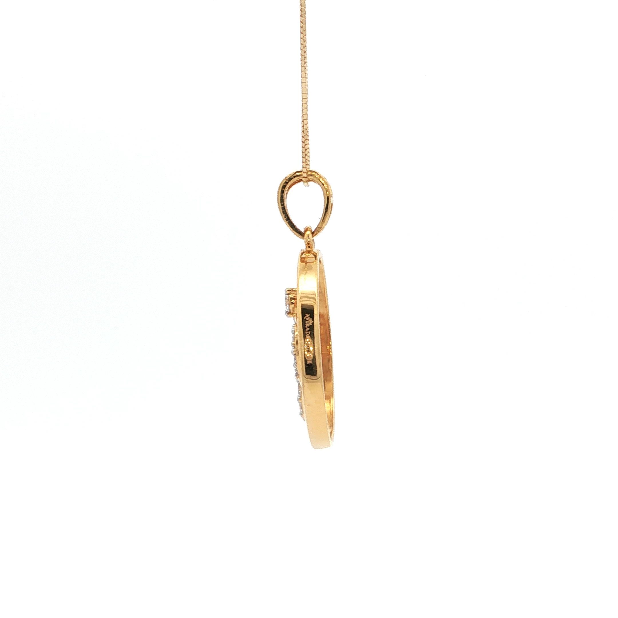 Om Diamond Pendant - Yellow Gold