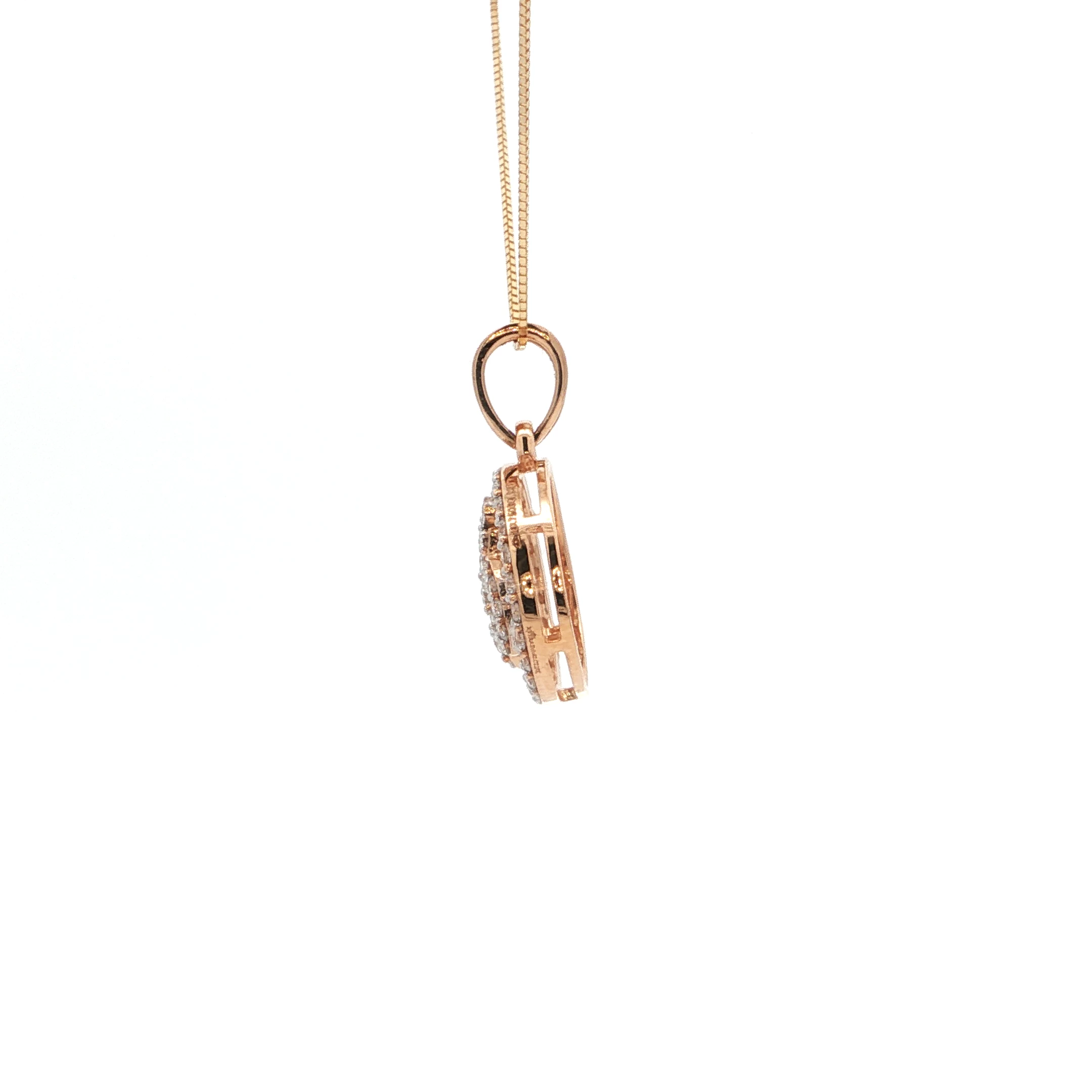 Om Diamond Pendant in Rose Gold